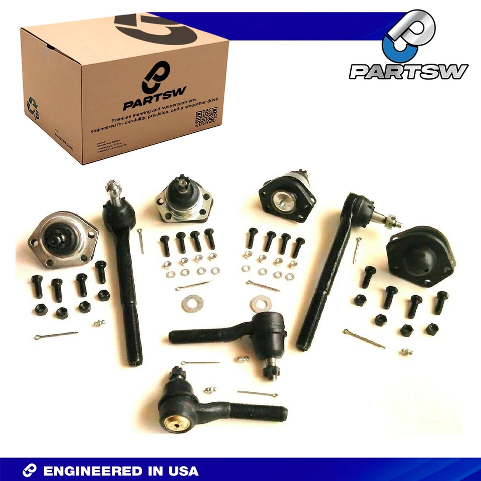 Kit de rótulas superiores inferiores de barras de amarre delanteras interiores exteriores para Chevrolet S10 8 piezas PartsW Foto 1 de 4