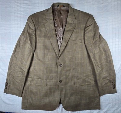 Chaqueta Abrigo Deportivo Joseph & Feiss Dorado Hombre Blazer Marrón Ventana 100% Lana 46L Foto 1 de 4