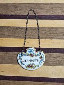 Antique CROWN STAFFORDSHIRE Fine Bone China Liquor Decanter VERMOUTH Tag - Picture 1 of 2