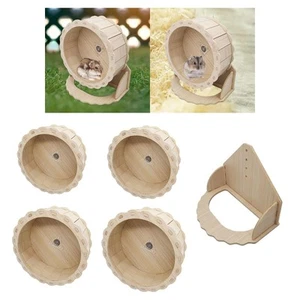 Hamster Wooden Running Wheel Quiet Toy Exercise Wheels Noiseless for Mice - Picture 1 of 34