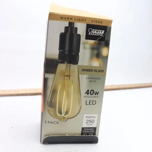 Feit Electric Edison LED Light Bulb Dimmable Filament Glass ST1940/M/LED/HDRP - Picture 1 of 4