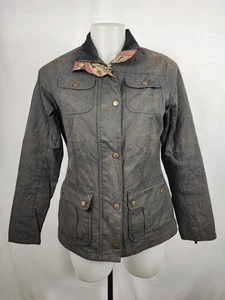 Barbour Morris da donna cerato Nero Small Uk10 - Lady Black Wax Ruskin Morris... - Foto 1 di 12