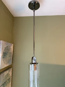 Kohler Crue 1-Light Brushed Nickel 4 in. Pendant Light with Clear Glass Shade - Picture 1 of 10