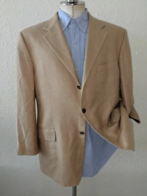 Nuevo Abrigo Chaqueta Blazer SAKS 5TH AVE 44R CACHEMIR PURO Marrón Tweed 2 Ventilaciones Deportivo Foto 1 de 4