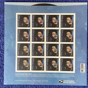 Scott #5059, "Forever" Sarah Vaughan, foglio da 16 come nuovo, autoadesivo - Foto 1 di 2