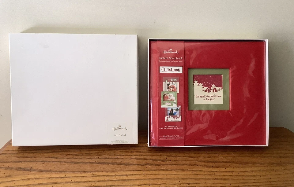 Hallmark Christmas Instant Scrapbook 8x8 Red Most Wonderful Time of The Year