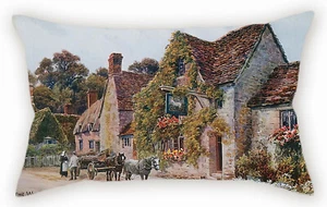 Kissenhülle Kissenbezug Canvas-Stoff Alfred Robert Quinton The White Hart Inn - Bild 1 von 6