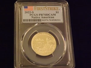 2022-S   $1  Native American     First Strike    PCGS PR 70 DCAM - Picture 1 of 2