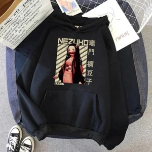 Sudadera con capucha para hombre niño anime Demon Slayer Nezuko suéter niña invierno nueva moda - Imagen 1 de 12