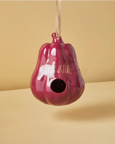 Rae Dunn Gourd Bird house - Thankful - New, NIB Cover