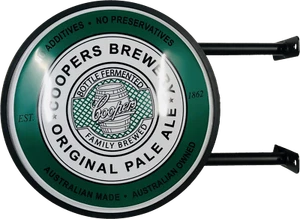 Coopers Brewery Original Pale Ale Green Beer Bar Lighting Wall Sign Light LED - Picture 1 of 1