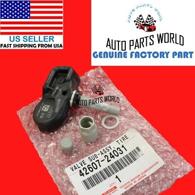 NEW GENUINE OEM LEXUS 02-06 SC430 RED TIRE PRESSURE MONITOR SENSOR 42607-24031 - Image 1 of 2