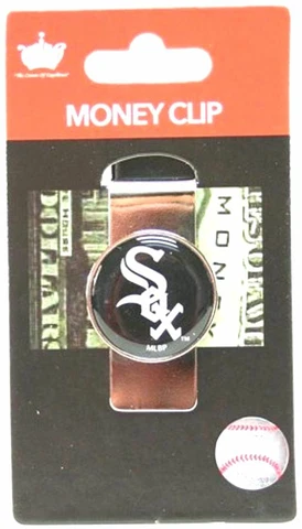 aminco MLB Chicago White Sox Domed Money Clip , Silver , 2" Cover