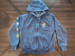Disney World Mickey Mouse Jacke Hoodie Medium Damen Full Zip Grafik Navy  - Bild 1 von 9