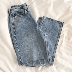 Pantalones de mezclilla para mujer Good American Distressed 6/28 azul mezcla de algodón - Imagen 1 de 5