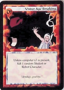 Ani-Mayhem CCG Under Age Smoking - Set One - Picture 1 of 2