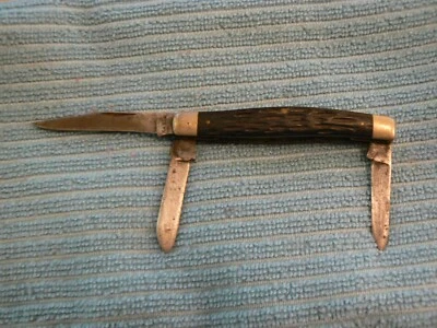 Navaja de bolsillo plegable vintage KA-BAR Stockman - EE. UU. Foto 1 de 3