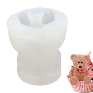 Silikon Bärenform 3D Tortendeko Bär Eis Schokolade Fondant Kerzenform - Bild 1 von 9