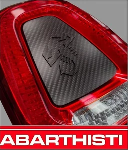 ABARTH 595 500 695 Placchette Fanali Posteriori In 100% fibra di Carbonio - Imagen 1 de 2