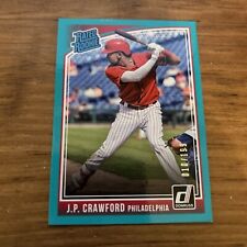 2018 Donruss Rated Rookie J.P. Crawford Teal Blue RC SP #10/199 Phillies