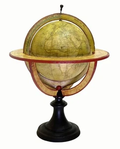 1825 Globo Terrestre di Antonio Monfort - Primo globo spagnolo (vedi biglietto della lotteria) - Foto 1 di 15