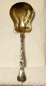 Antiq. Gorham Marquerit Sterling kanneliert Serv. Löffel Gänseblümchen Pat. Goldwäsche - Bild 1 von 12