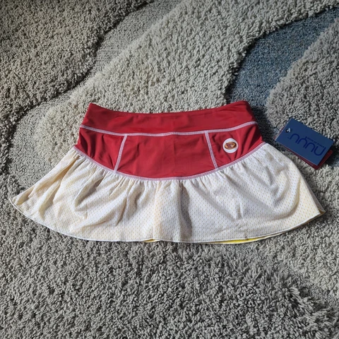 NUYU Ladies Iowa State Cyclones Ruffle Skort Size Large Red Skirt With Shorts Cover