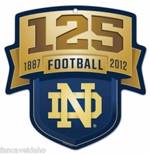Notre Dame Fighting Irish Club Logo Premium 11" x 10" Solid Wood Arched Sign