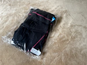Bundle x 2 new ladies Just Cool Capri gym pants. Black/Hot Pink M/12. T1348. - Picture 1 of 2