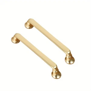 1 Pair Zinc Alloy 96mm Cabinet Drawer Pulls Brushed Finish Metal Hardware Handle - Picture 1 of 5
