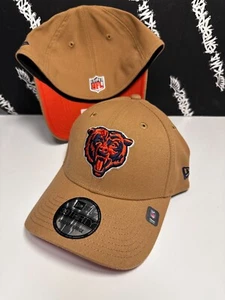 NWT New Era 39Thirty Chicago Bears Classic Logo Wheat Khaki Brown Flex Hat M/L - Picture 1 of 2