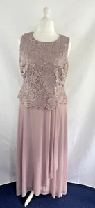 Alex Evenings Dress Size 18 Evening Gown Blush Dusky Pink Scarf Occasion - Picture 1 of 10