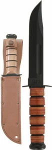Ka-Bar Single Mark Ka-Bar Fixed 1095 7" Blade Leather Handle and Sheath 1320 - Picture 1 of 1