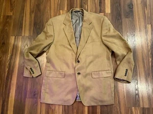 Vintage Ralph Lauren 100% Polyester Two Button Mens Overcoat 44R - Picture 1 of 8