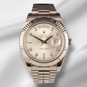 Rolex Day-Date 41 President 18k White Gold Men's Watch Roman Dial 218239 - Picture 1 of 10