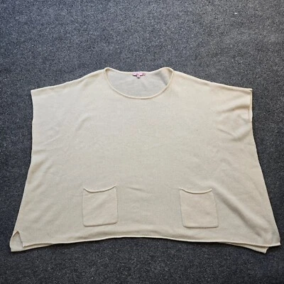 Suéter Calypso St Barth Mujer Talla 1 Blanco Poncho Tejido Manga Corta Informal Foto 1 de 4