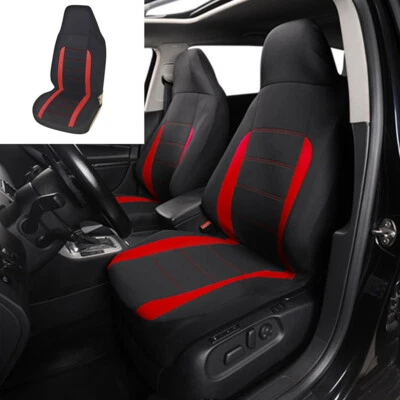 1 par de cubiertas protectoras de asiento delantero con cubo trasero alto transpirable aptas para coche SUV Foto 1 de 4