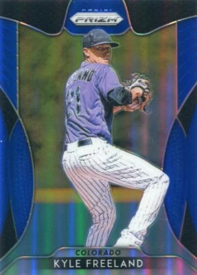 Prizm Blue Kyle Freeland Colorado Rockies 2019 Prizm Parallels - A38 Foto 1 de 2