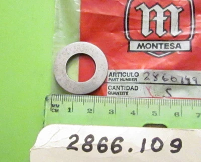  Cuña de lavadora de cambio de marcha Montesa NOS Cota 123 28M p/n 2866.109 y 28.66.109 Foto 1 de 3