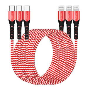 Pack de 3 cordon de chargement rapide câble USB C vers iPhone 14 PRO MAX 13 12 11 - Photo 1 sur 6