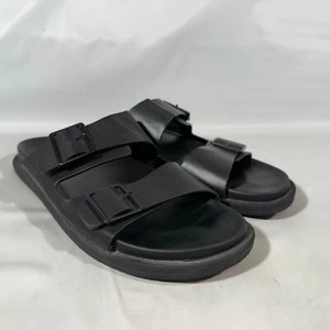 SANDALIAS ZARA HOMBRE CUERO PARTIDO NEGRO DOBLE CORREA Talla 12 - Imagen 1 de 10