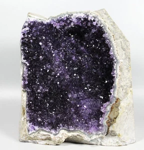 2.65lb NATURAL URUGUAYAN AMETHYST GEODE CRYSTAL CLUSTER DEEP PURPLE SPECIMEN - Picture 1 of 12