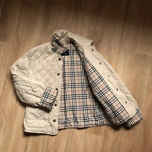 Burberry Quilted Jacket nova check Diamond winter coat girls kids beige size 10Y - Picture 1 of 17