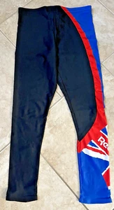 Rare Men's Vintage 80’s Reebok Black Red White Blue Thin Tights Pants Size Large - Picture 1 of 11
