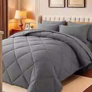 7pcs Luxurious Comforter Set-Breathable Comforter-Ultra-Soft Fluffy - Picture 1 of 12