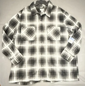 Herren Arizona Big & Tall schwarz/grau Flanell Druckknopfleiste 3XL UVP $ 68 neu mit Etikett - Bild 1 von 4