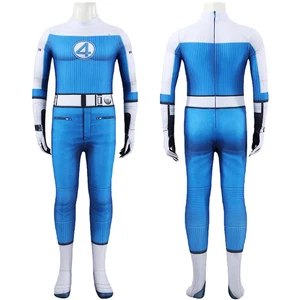 Kids 2025 Movie 4 Pieces Fantastic Reed Richards Jumpsuits Cosplay Costume Child - Picture 1 of 13