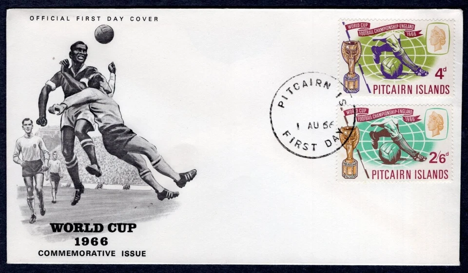 SPORT WEMBLEY WORLD CUP FOOTBALL SOCCER 1966 PITCAIRN ISLANDS FDC - Image 1 of 1