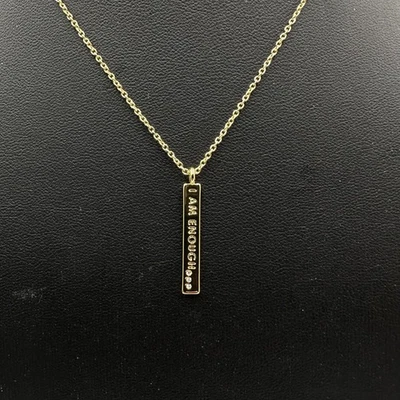 Collar Colgante I Am Enough Tono Dorado Inspirador Joyería Minimalista 18" Foto 1 de 4