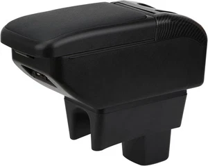 Armrest Box for Suzuki Swift 2008-2023 Double-Layer Storage w/ USB Ports (Black) - Picture 1 of 7